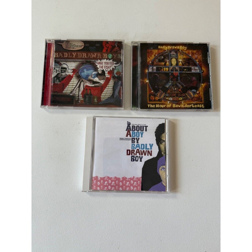 Badly Drawn Boy CD Lot Have You Fed Fish About A Boy Bewilderbeast Play Tested